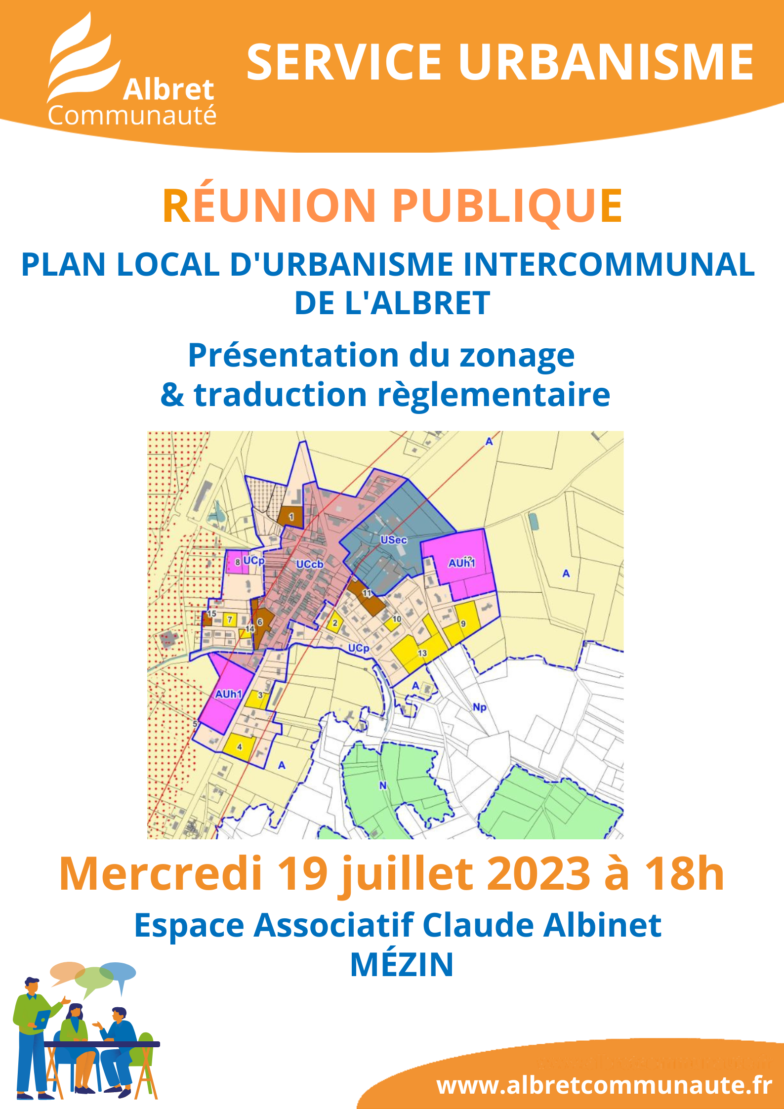 URBANISME reunion publique mezin 20230719 AFFICHE